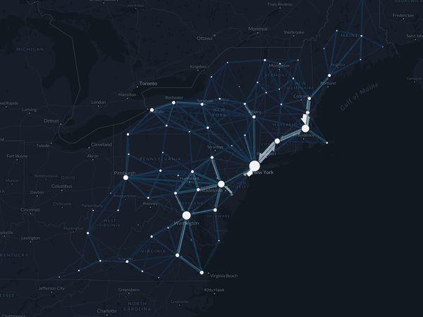 Northeast Megalopolis commuters in 2017